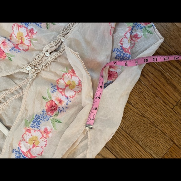 Free People REVOLVE Gardenia Floral Bohemian Lightweight Blouse - Picture 14 of 16